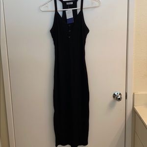 Black midi dress